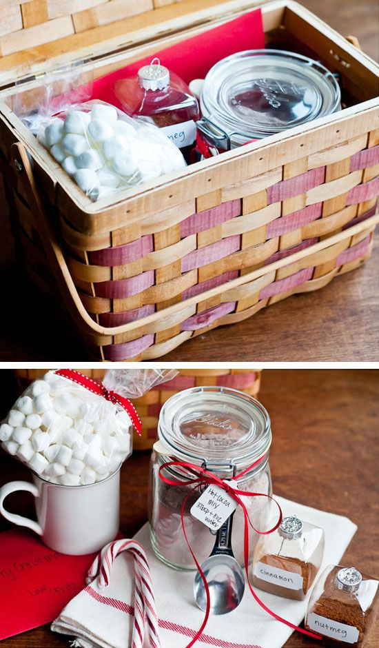 DIY Christmas Gift Baskets Ideas
 Hot Cocoa Mix Gift Basket