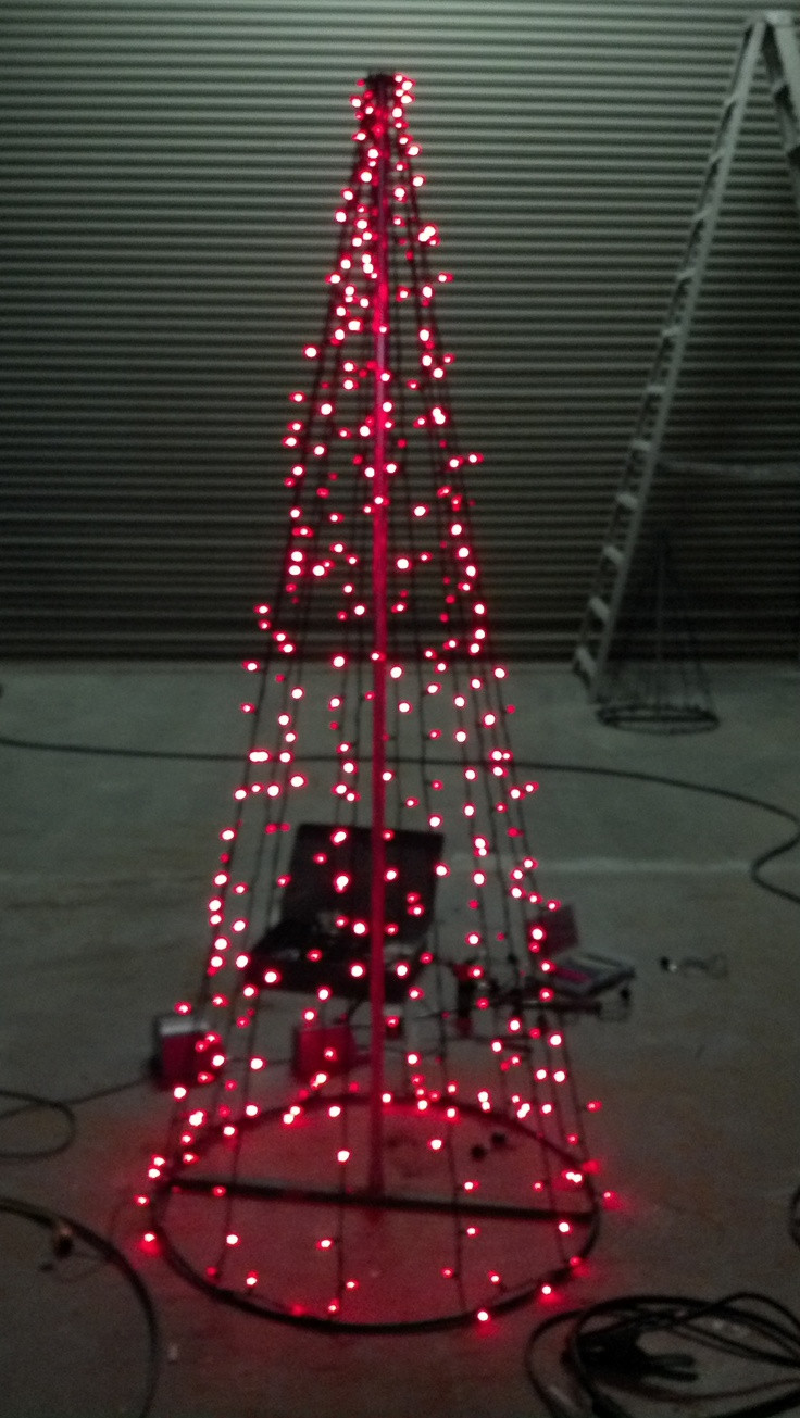 DIY Christmas Light Tree
 I made some outdoor christmas trees using LED lights and