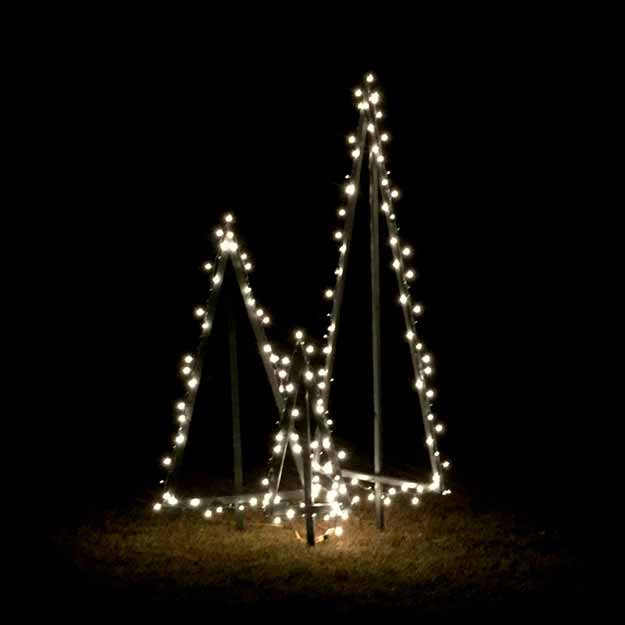 DIY Christmas Light Tree
 DIY Modern Style Lighted Outdoor Christmas Trees