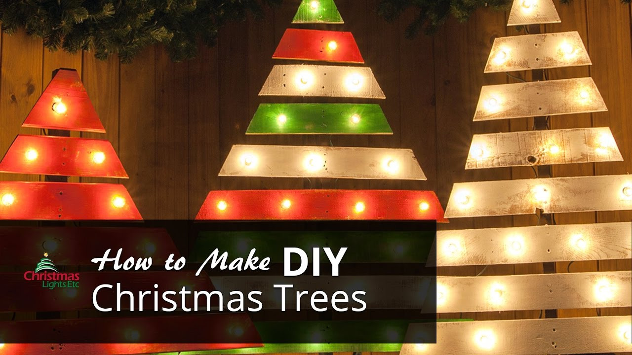 DIY Christmas Light Tree
 DIY Christmas Trees with Marquee Lights