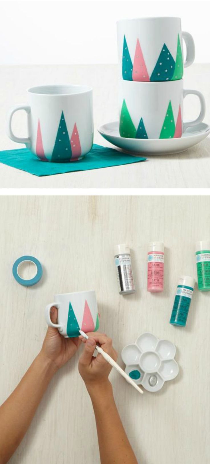 DIY Christmas Mug Gifts
 Festive Christmas Tree Mugs