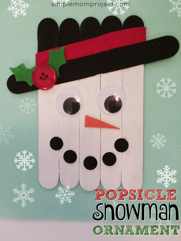 DIY Christmas Ornaments With Popsicle Sticks
 CUTE AND FUN DIY POPSICLE STICK SNOWMAN ORNAMENT FOR KIDS