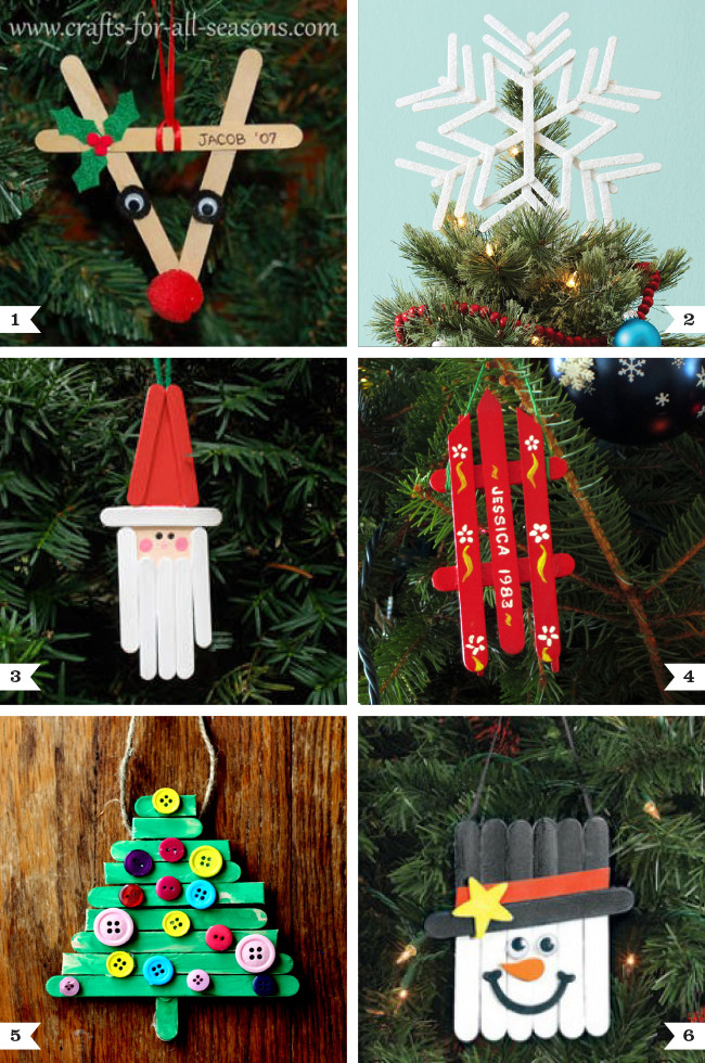 DIY Christmas Ornaments With Popsicle Sticks
 DIY popsicle stick ornaments plus a tree topper too