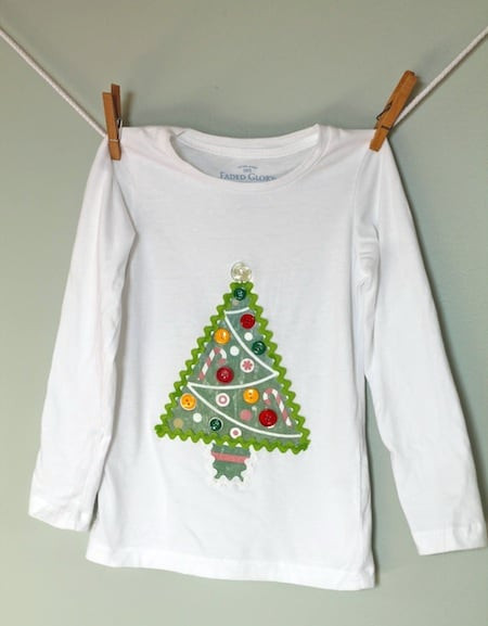 DIY Christmas Shirt
 transfer DIY Christmas shirt for kids Mod Podge Rocks