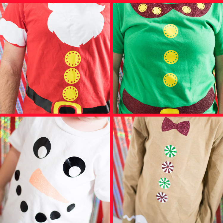 DIY Christmas Shirt
 DIY Christmas Shirt Ideas Santa Elf Gingerbread Man