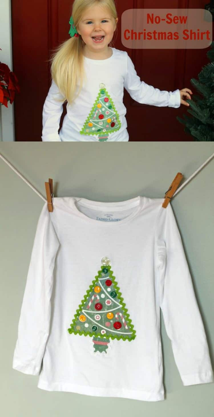 DIY Christmas Shirt
 transfer DIY Christmas shirt for kids Mod Podge Rocks
