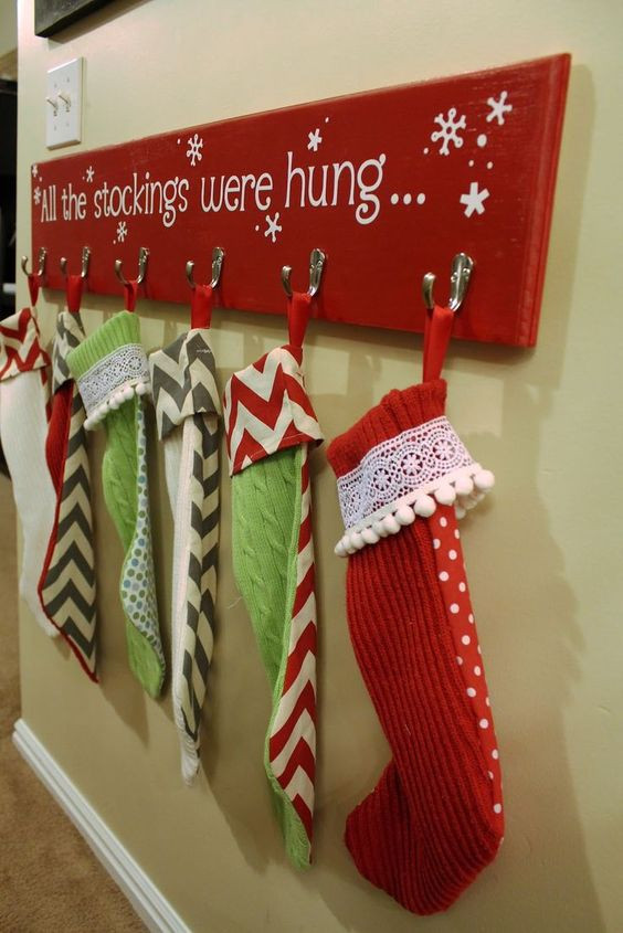 DIY Christmas Stocking Holder
 30 DIY Stocking Holders For Christmas Decoration Hative