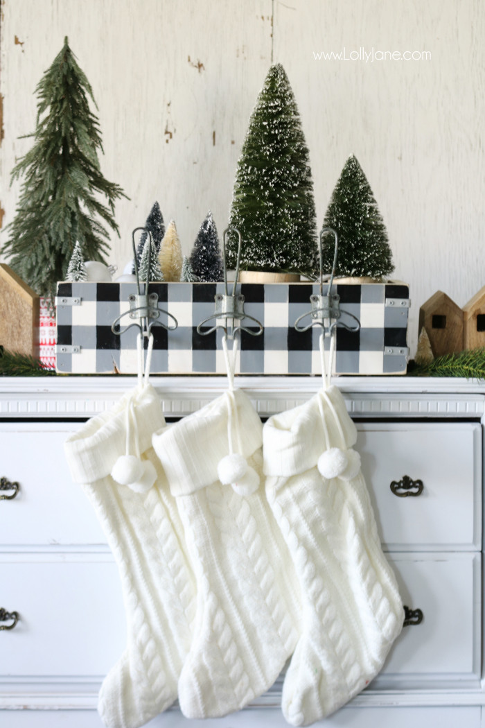 DIY Christmas Stocking Holder
 diy stocking holder Lolly Jane
