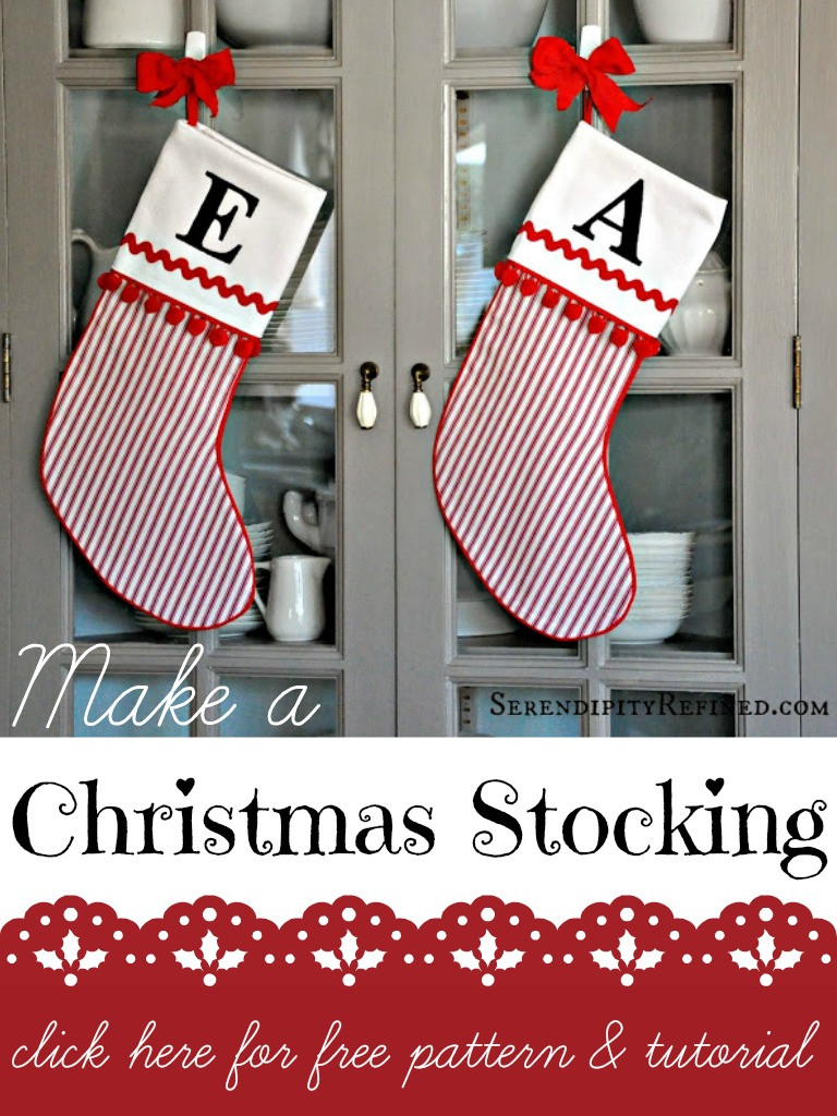 DIY Christmas Stocking Pattern
 How To Make A Christmas Stocking Fox Hollow Cottage