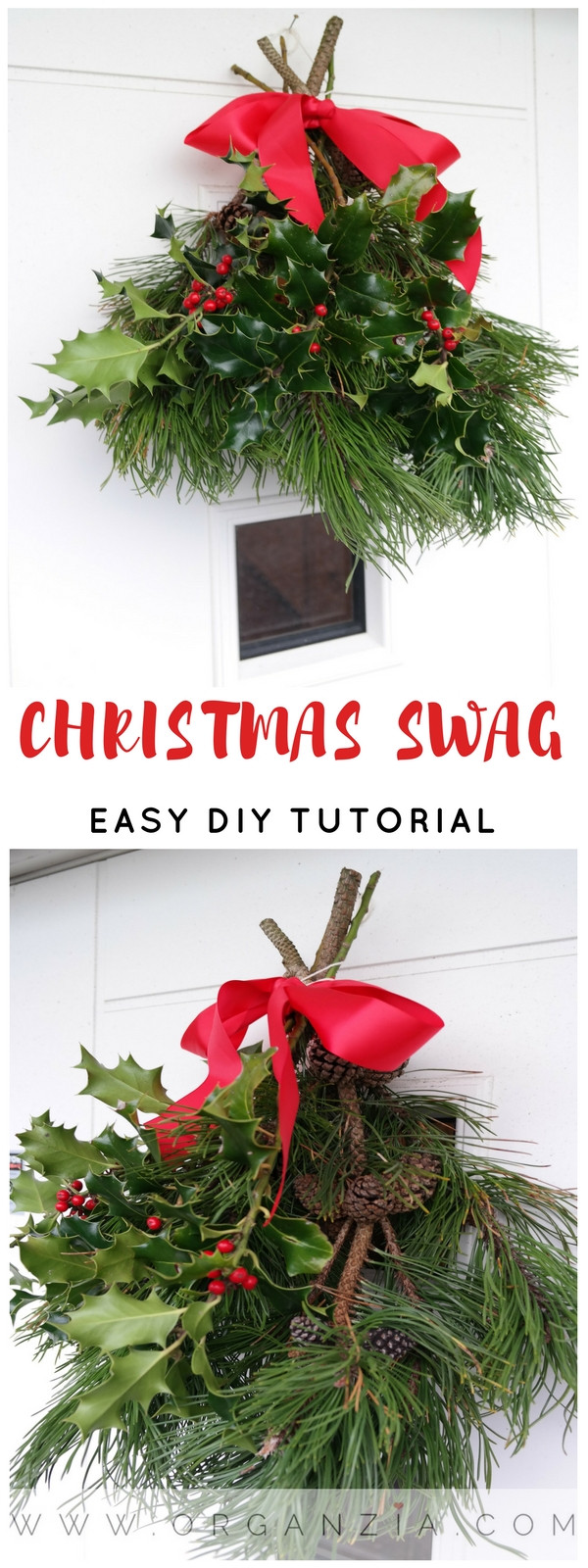 DIY Christmas Swags
 DIY Christmas swag make an easy front door decoration