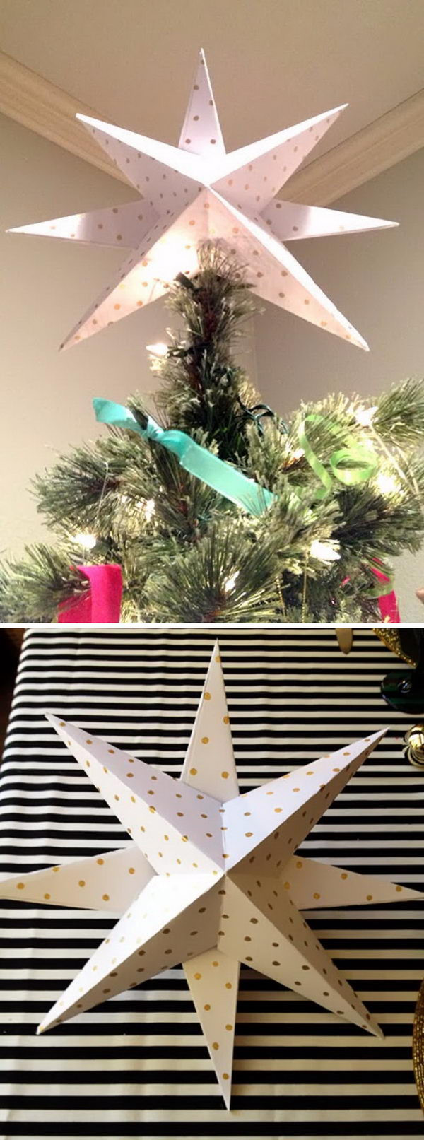 DIY Christmas Tree Star
 Awesome DIY Christmas Tree Topper Ideas & Tutorials Hative
