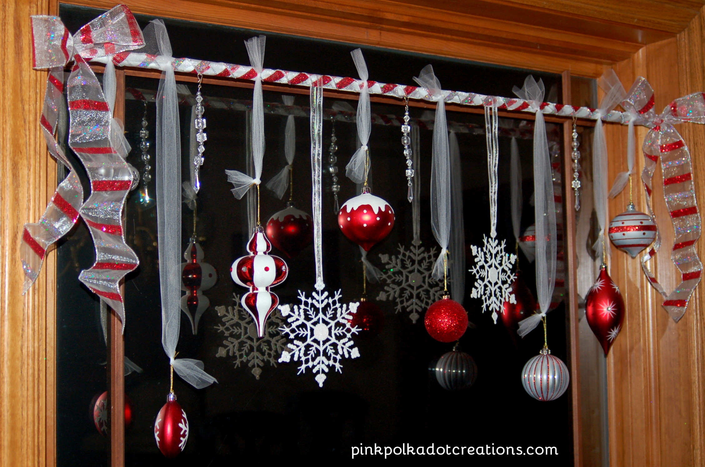 DIY Christmas Window Decorations
 Christmas Window Treatments Pink Polka Dot Creations