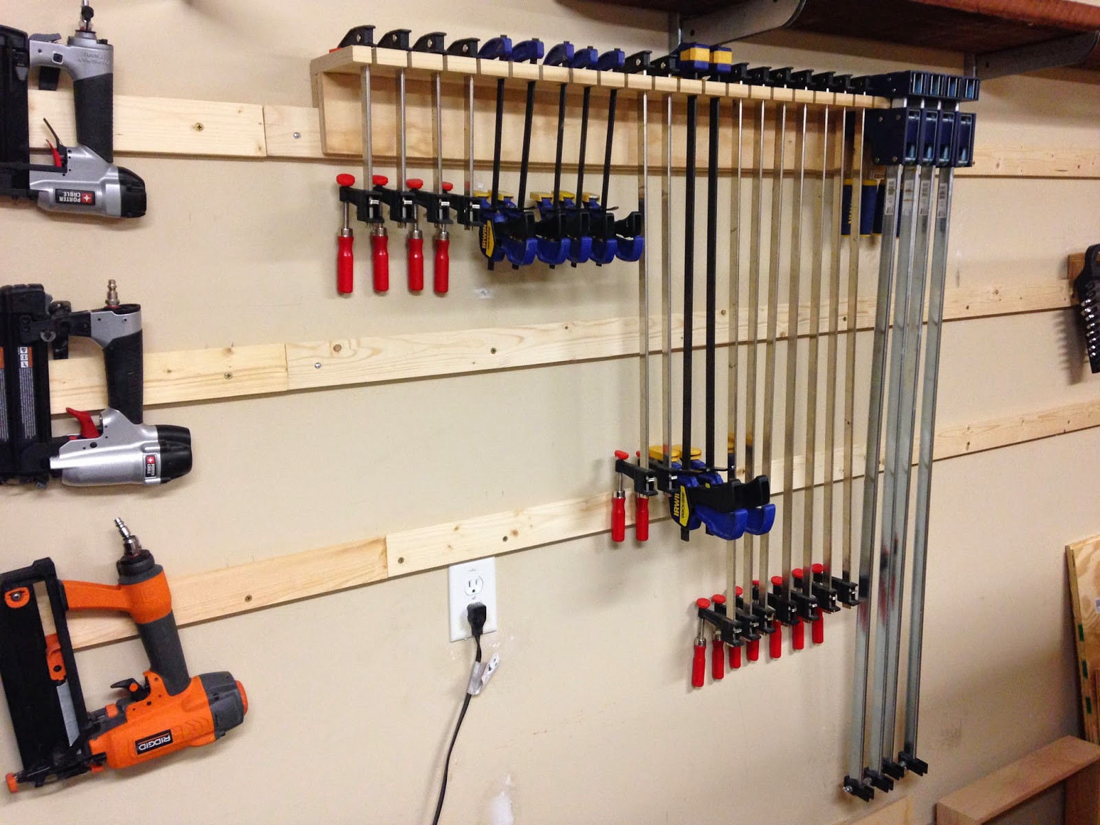 DIY Clamp Rack
 Somehow it all came to her Enough clamps What about