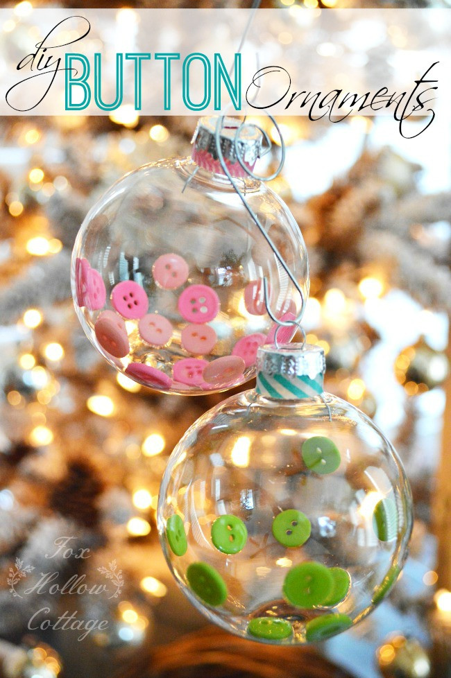 DIY Clear Christmas Ornaments
 Diy Clear Christmas Ornament Button and Washi Tape Fox