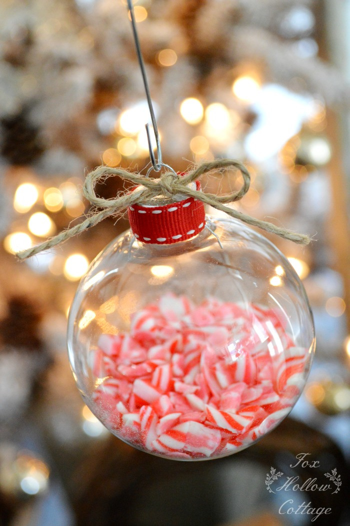 DIY Clear Christmas Ornaments
 DIY Clear Christmas Ornament Candy Canes in Glass