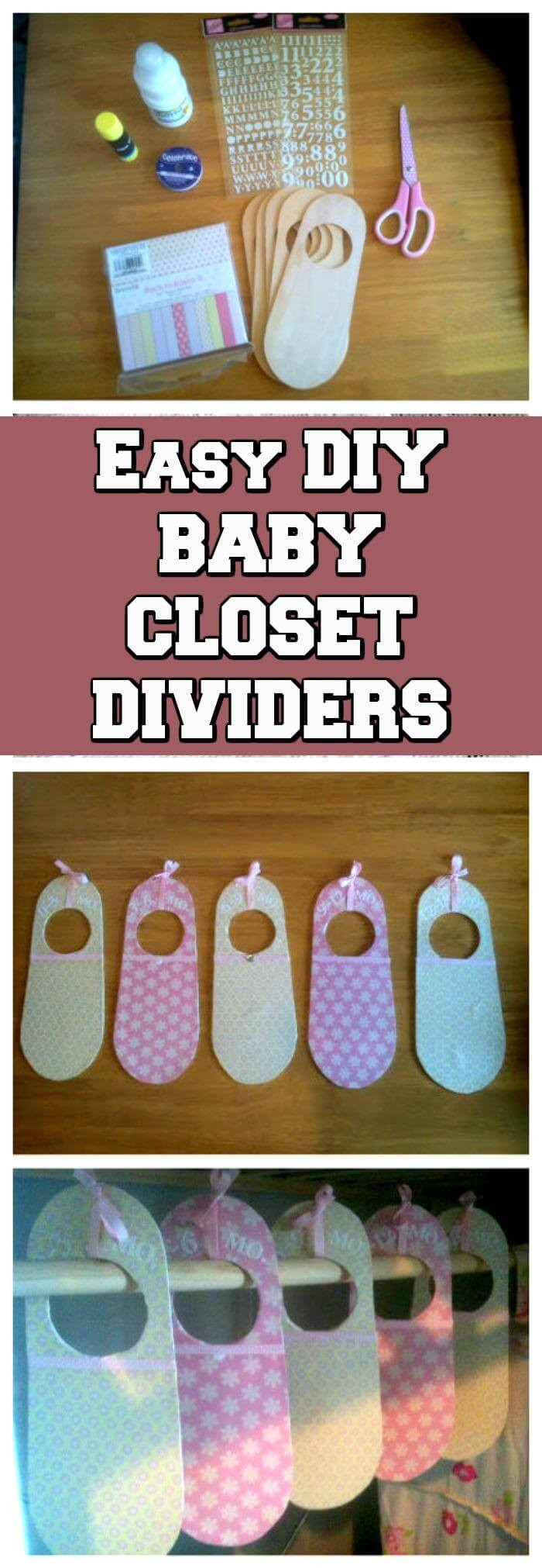 Diy Closet Dividers For Baby Clothes
 20 Easy DIY Baby Closet Dividers To Organize Baby Clothes