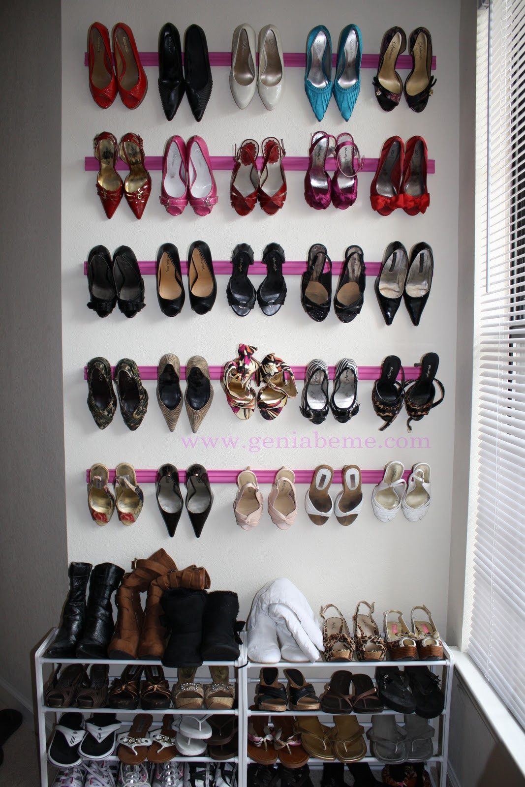 DIY Closet Shoe Organizer
 Crown Molding Shoe Rack Tutorial