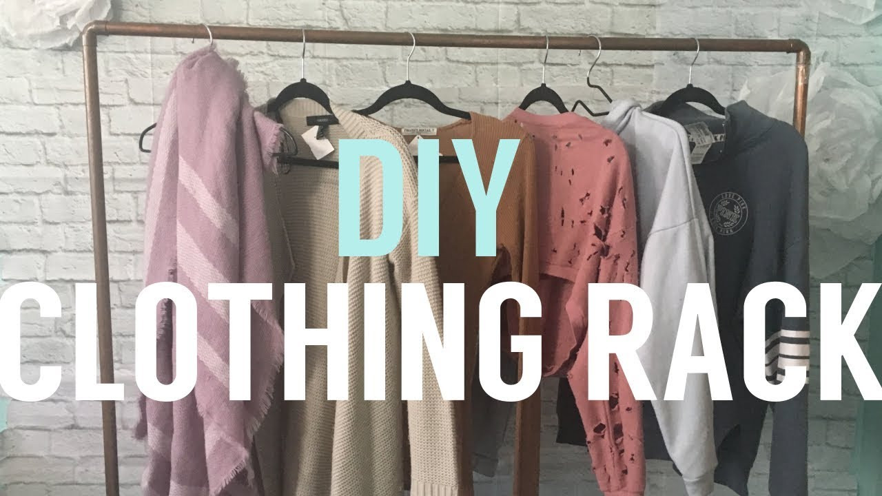 DIY Clothes Rack Cheap
 DIY CLOTHING RACK 💖 Cheap Copper Pipe Clothing RACK