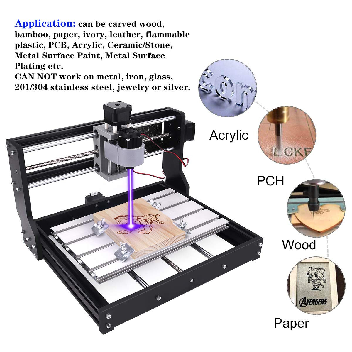 DIY Cnc 3 Axis Engraver Machine Pcb Milling Wood Carving Router Kit Arduino Grbl
 MYSWEETY DIY CNC 3018 PRO 3 Axis CNC Router Kit with