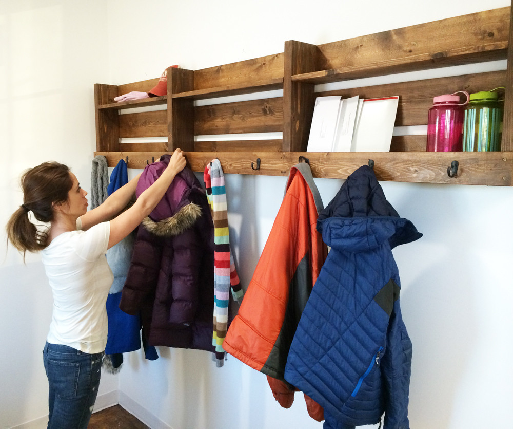 DIY Coat Rack With Shelf
 Ana White
