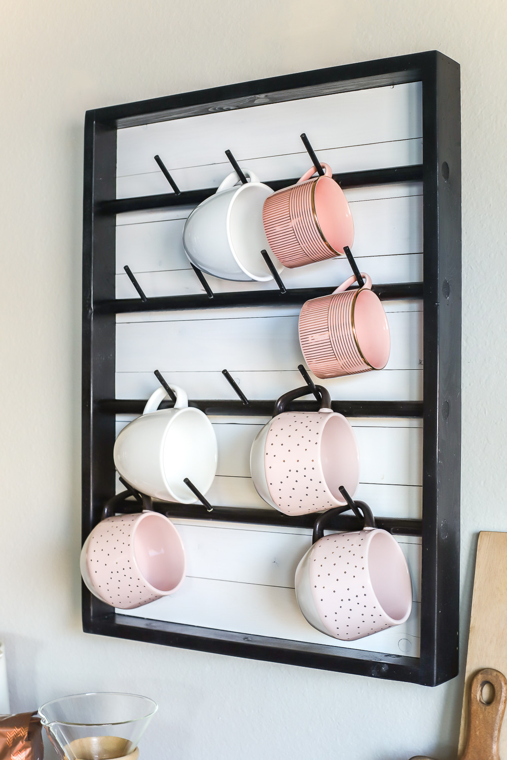 DIY Coffee Mug Rack
 How To Make A DIY Wall Mounted Coffee Mug Display Rack