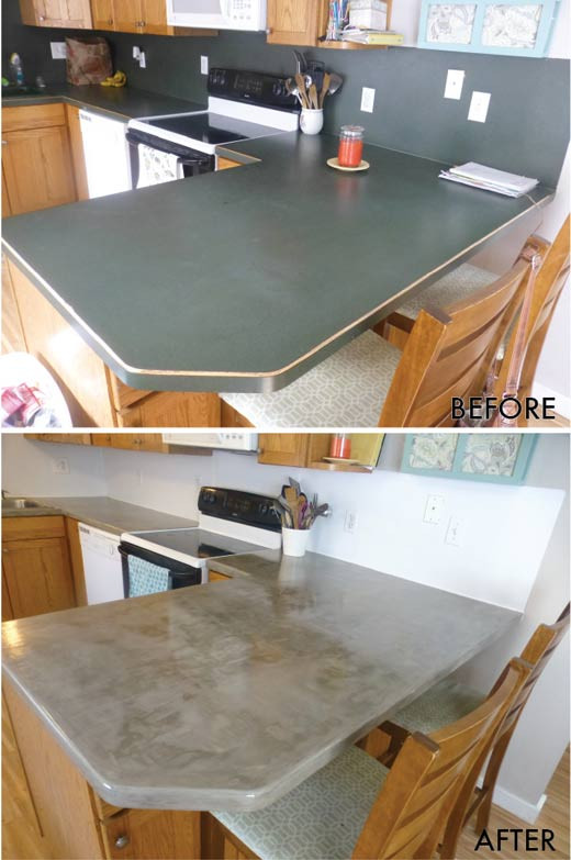 Diy Concrete Kitchen Countertop
 Yay I Made It DIY Concrete Over Laminate Countertops
