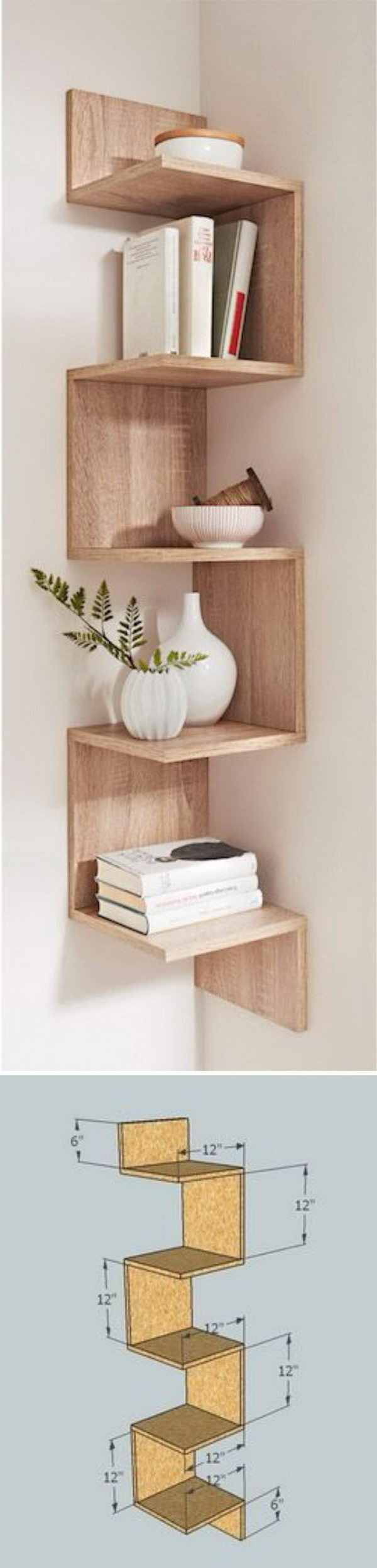 DIY Corner Shelf Plans
 20 DIY Corner Shelves to Beautify Your Awkward Corner 2017