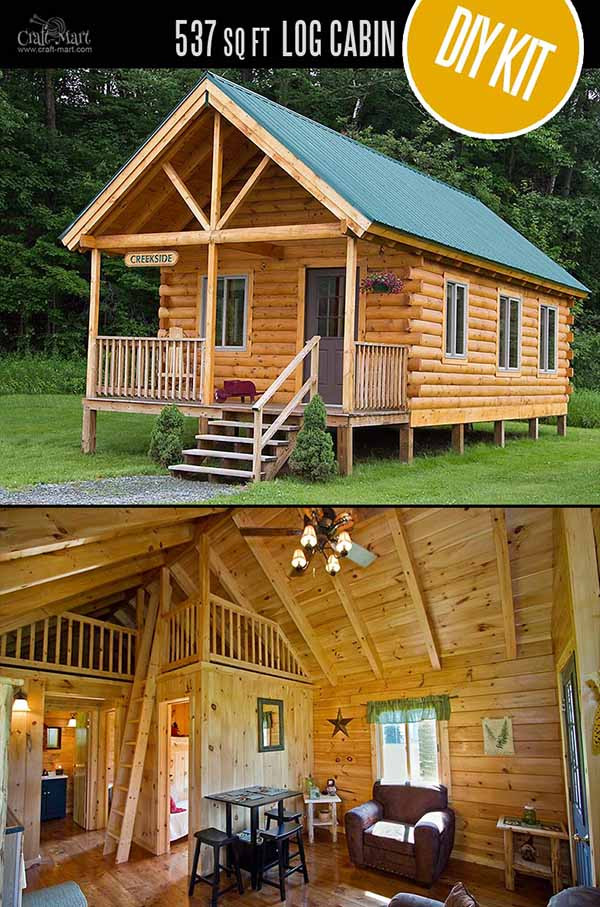 DIY Cottage Kits
 Tiny Log Cabin Kits Easy DIY Project Craft Mart