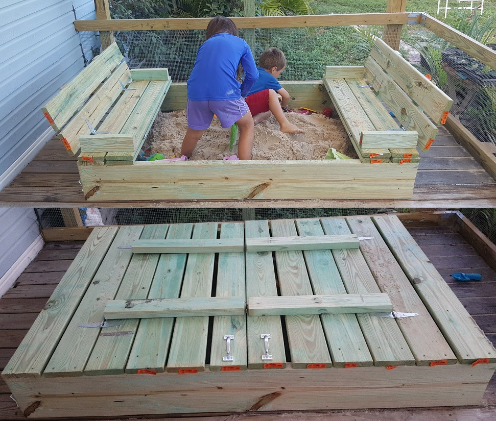 DIY Covered Sandbox
 DIY Sandbox with Fold out Bench Seats – MoneyRhythm
