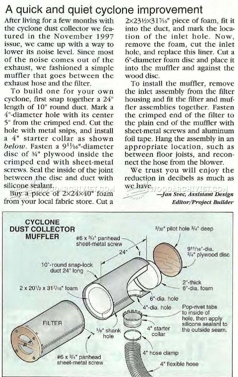 DIY Cyclone Dust Collector Plans
 DIY Cyclone Dust Collector • WoodArchivist