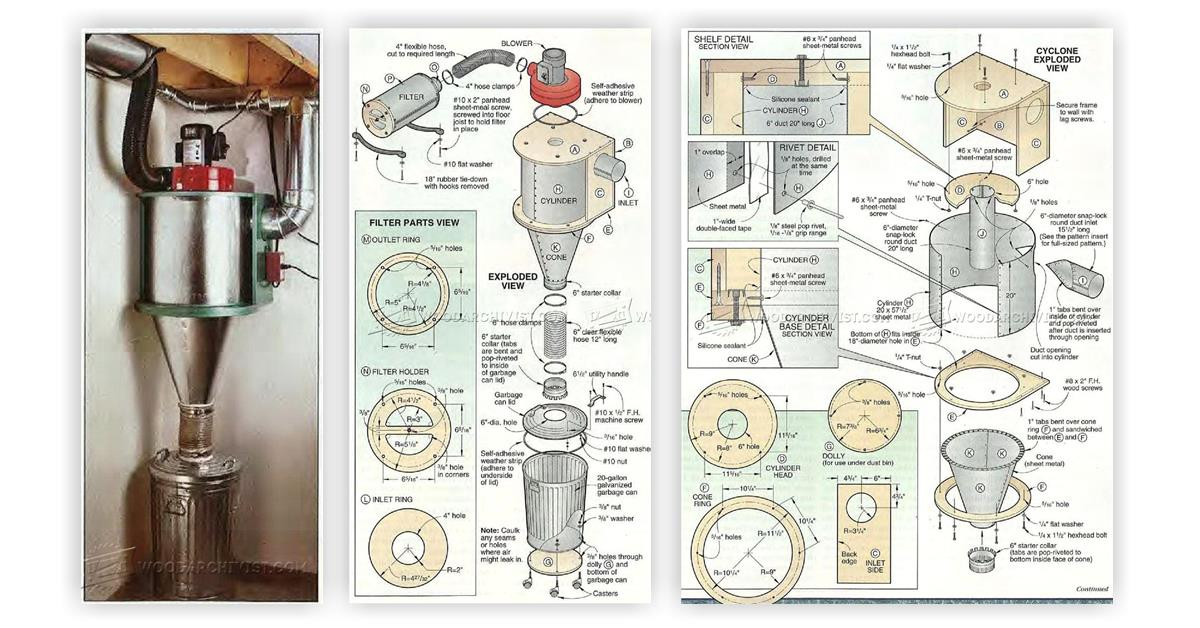 DIY Cyclone Dust Collector Plans
 DIY Cyclone Dust Collector • WoodArchivist