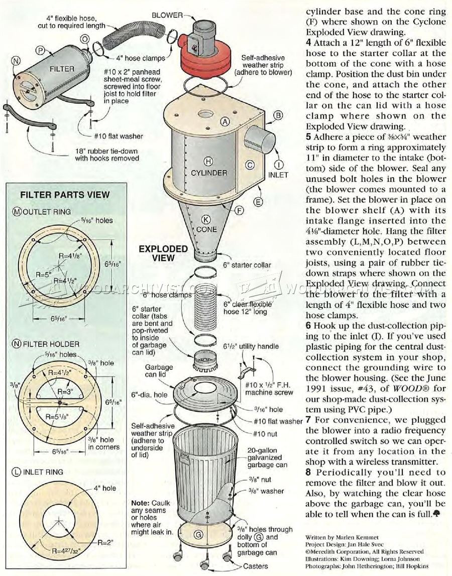 DIY Cyclone Dust Collector Plans
 DIY Cyclone Dust Collector • WoodArchivist