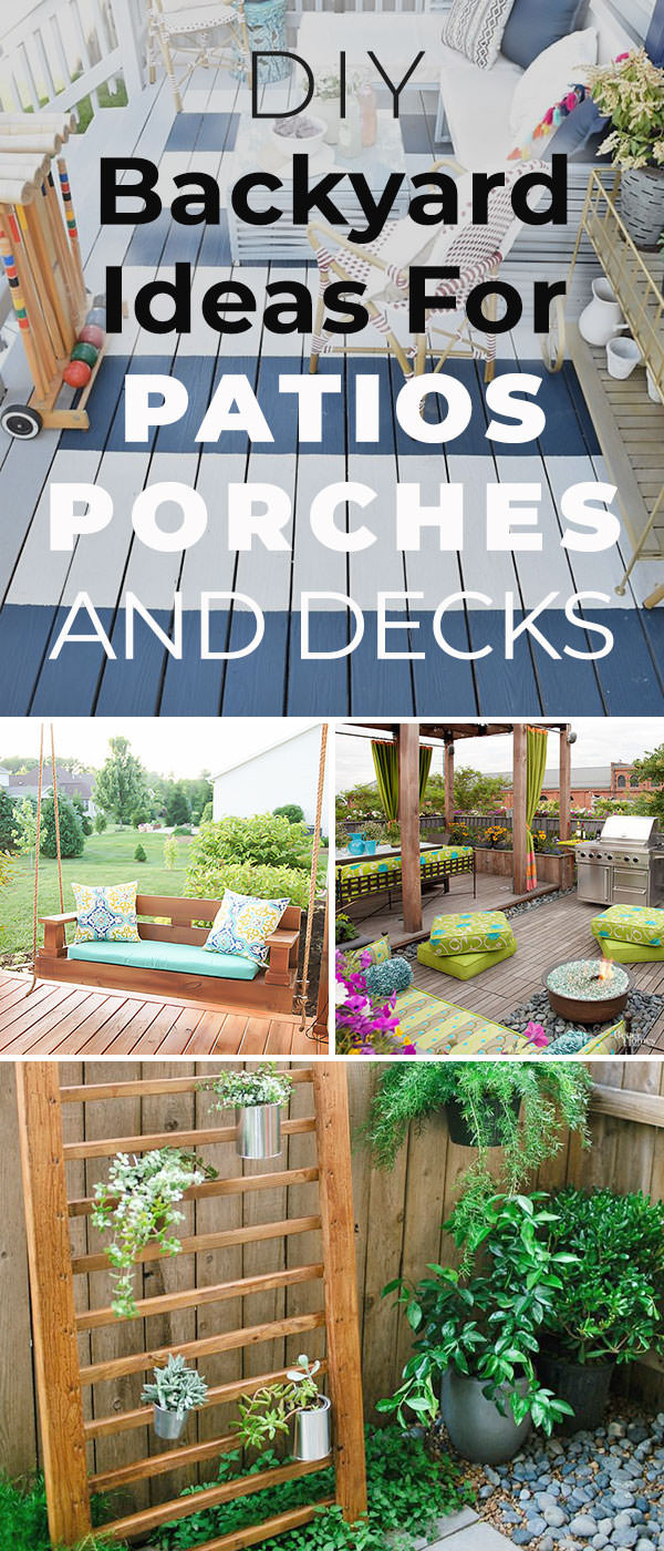 DIY Deck Decorating
 12 DIY Backyard Ideas for Patios Porches and Decks • The