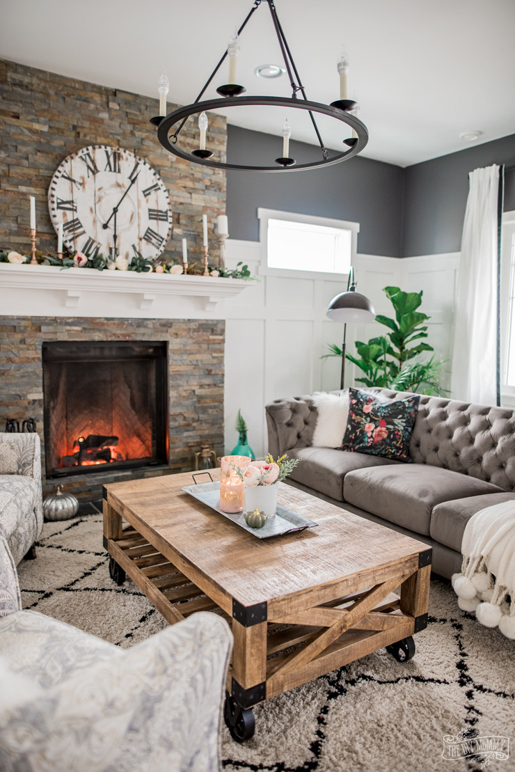 DIY Decor Living Room
 A Cozy Rustic Glam Living Room Makeover for Fall