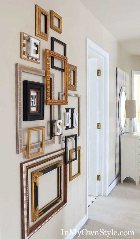 DIY Decorating Picture Frames
 Empty Frames DIY Wall Art by Laura Z on Pinterest
