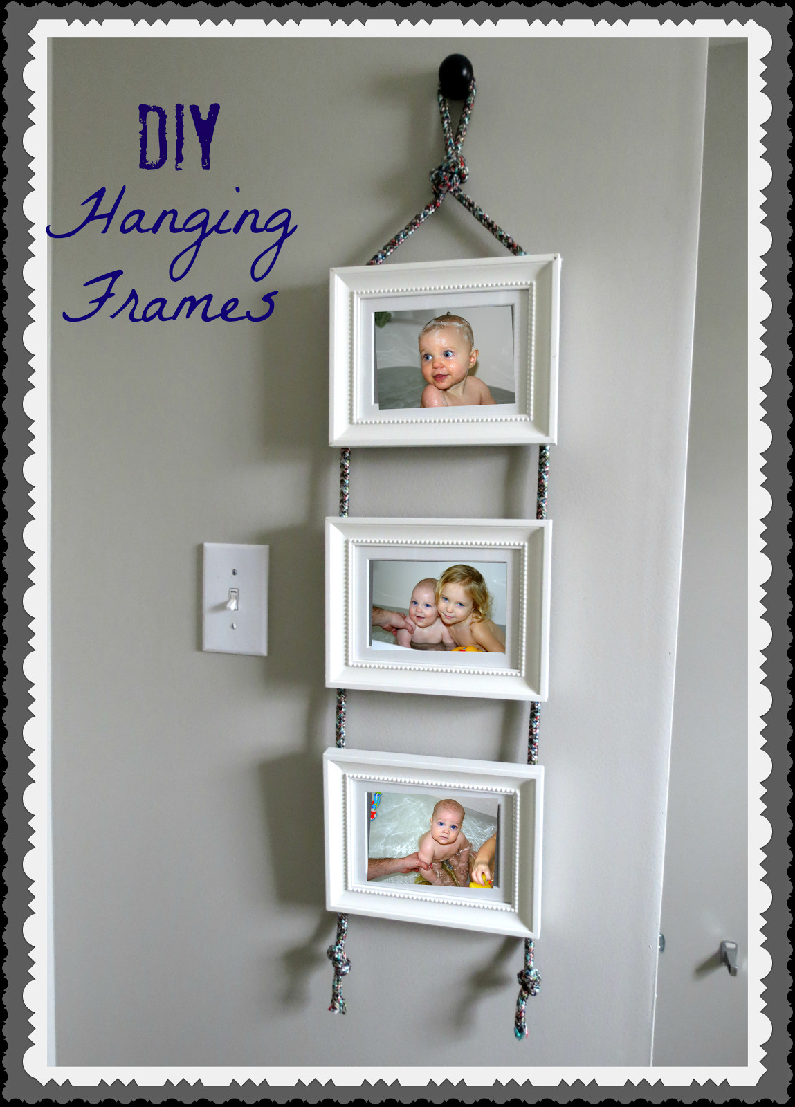 DIY Decorating Picture Frames
 DIY Hanging Frames Tutorial Tatertots and Jello