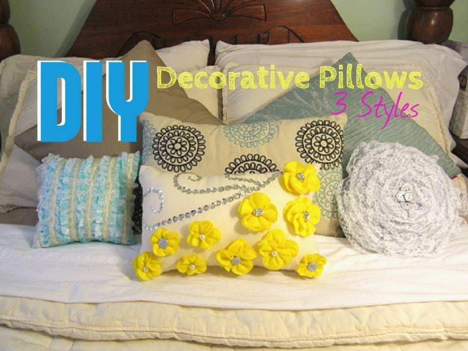 DIY Decorative Pillow
 DIY Decorative Pillows 3 Styles