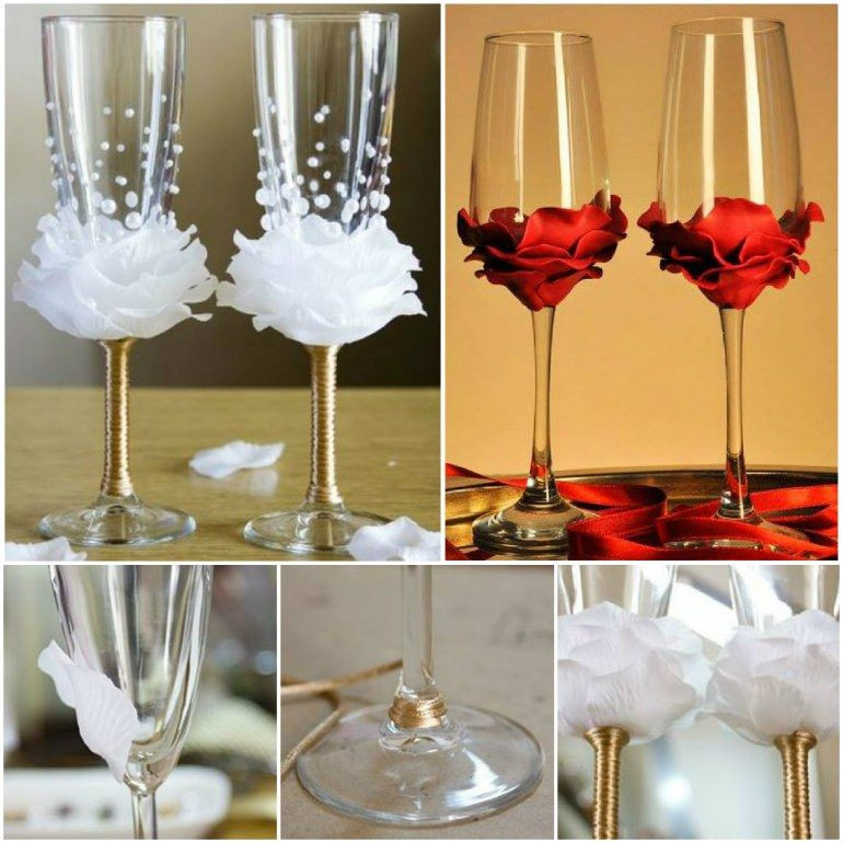 DIY Decorative Wine Glasses
 DIY Flower Bead Decorated Wine Glasses