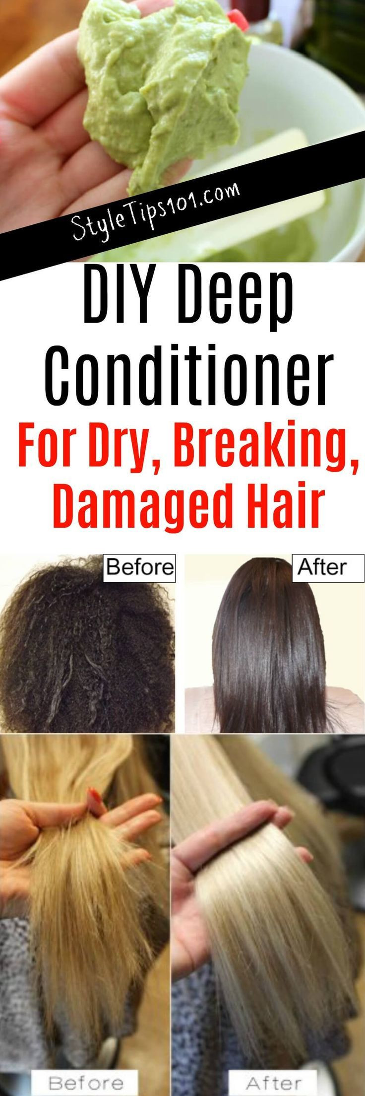 DIY Deep Conditioner For Damaged Hair
 Homemade Deep Conditioner for Dry Breaking Damaged Hair