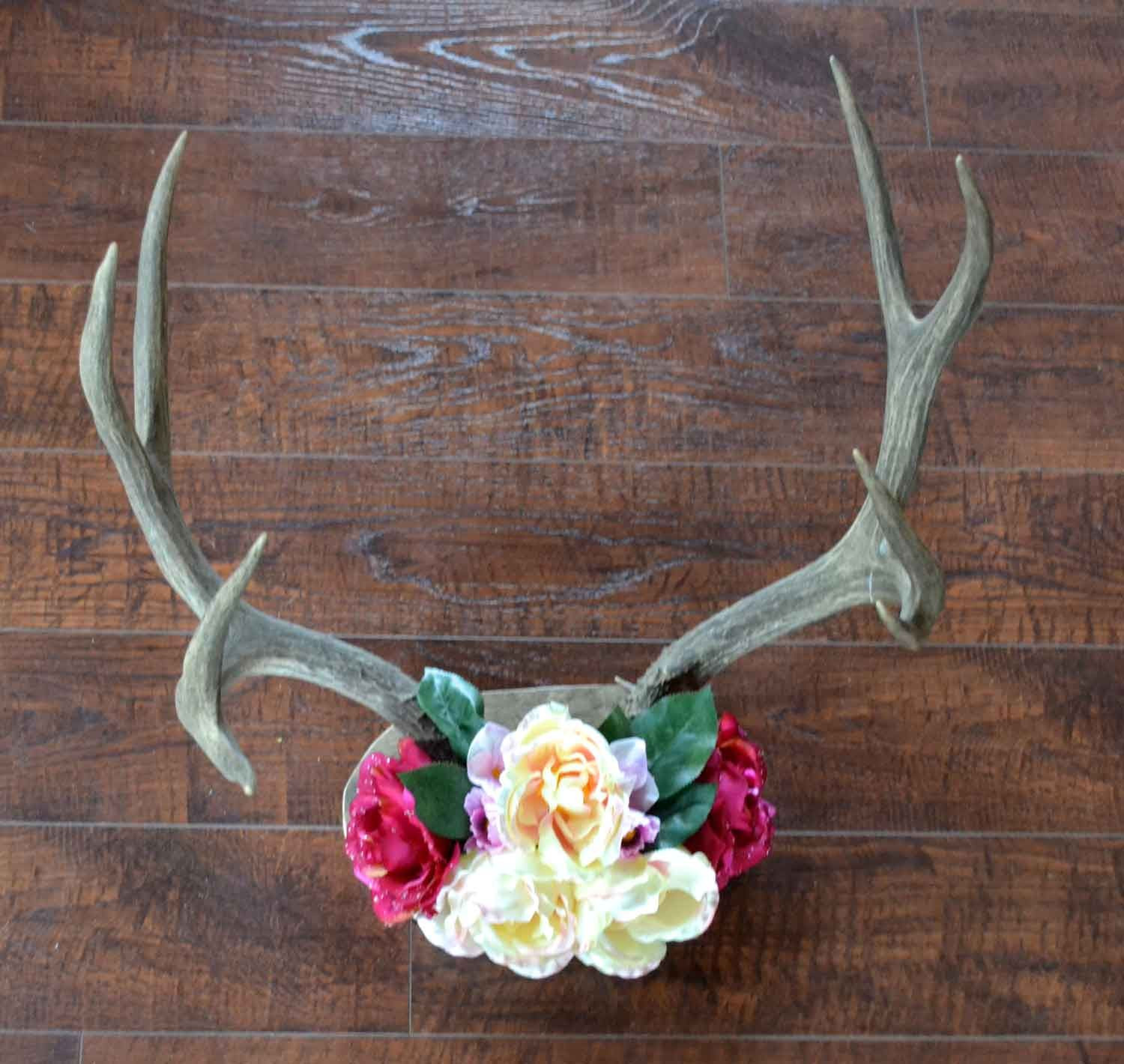 DIY Deer Antler Decor
 A chic rustic deer antler decor with flower crown Perfect