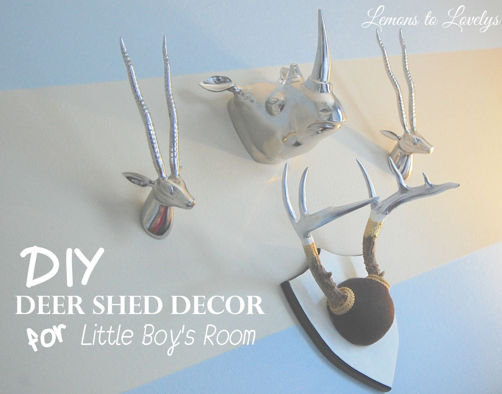 DIY Deer Antler Decor
 DIY Painted Deer Shed Decor – Lemons to Lovelys