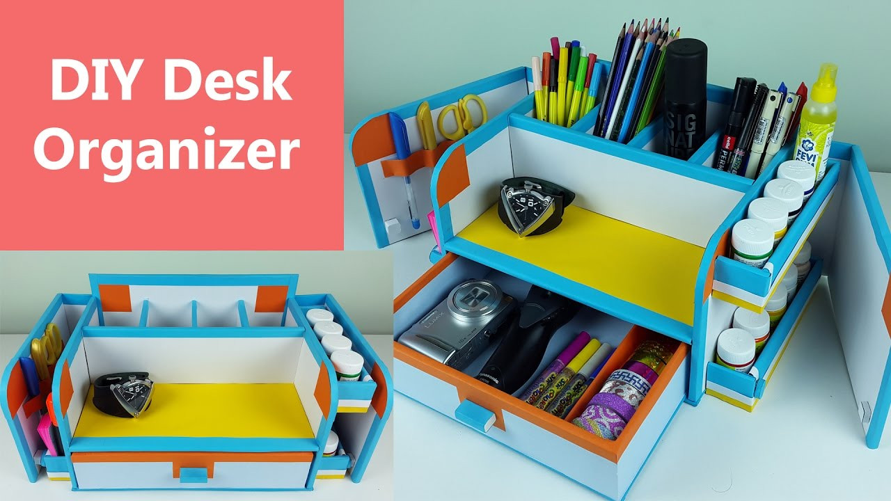 DIY Desk Organizer Tray
 A stylish and pact DIY desk organizer drawer organizer