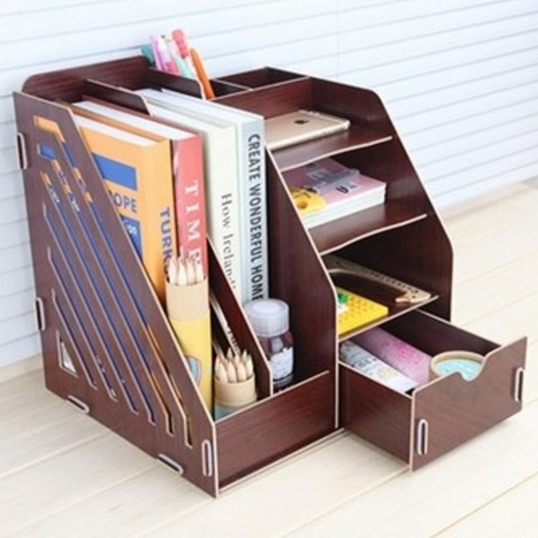 DIY Desk Organizer Tray
 DIY fice Desk File Letter Mail Organizer Storage Drawer Box