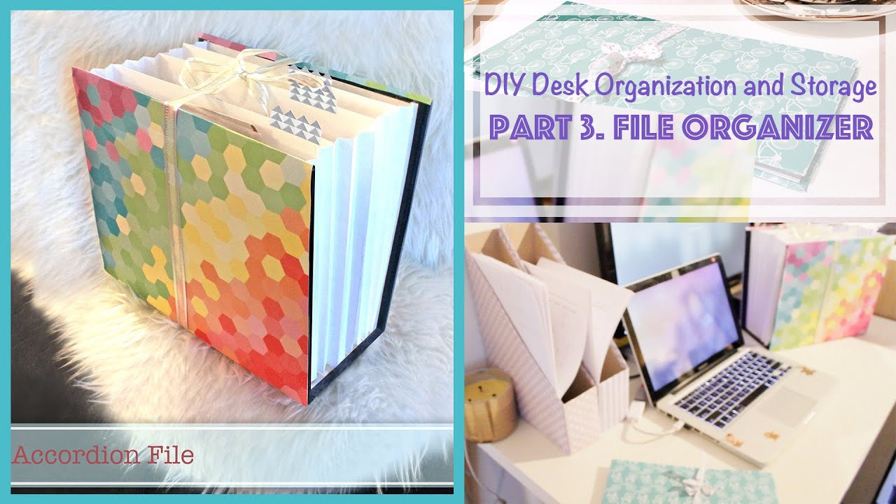 DIY Desktop File Organizer
 DIY File Organizer from Recycled Box Desk Organization