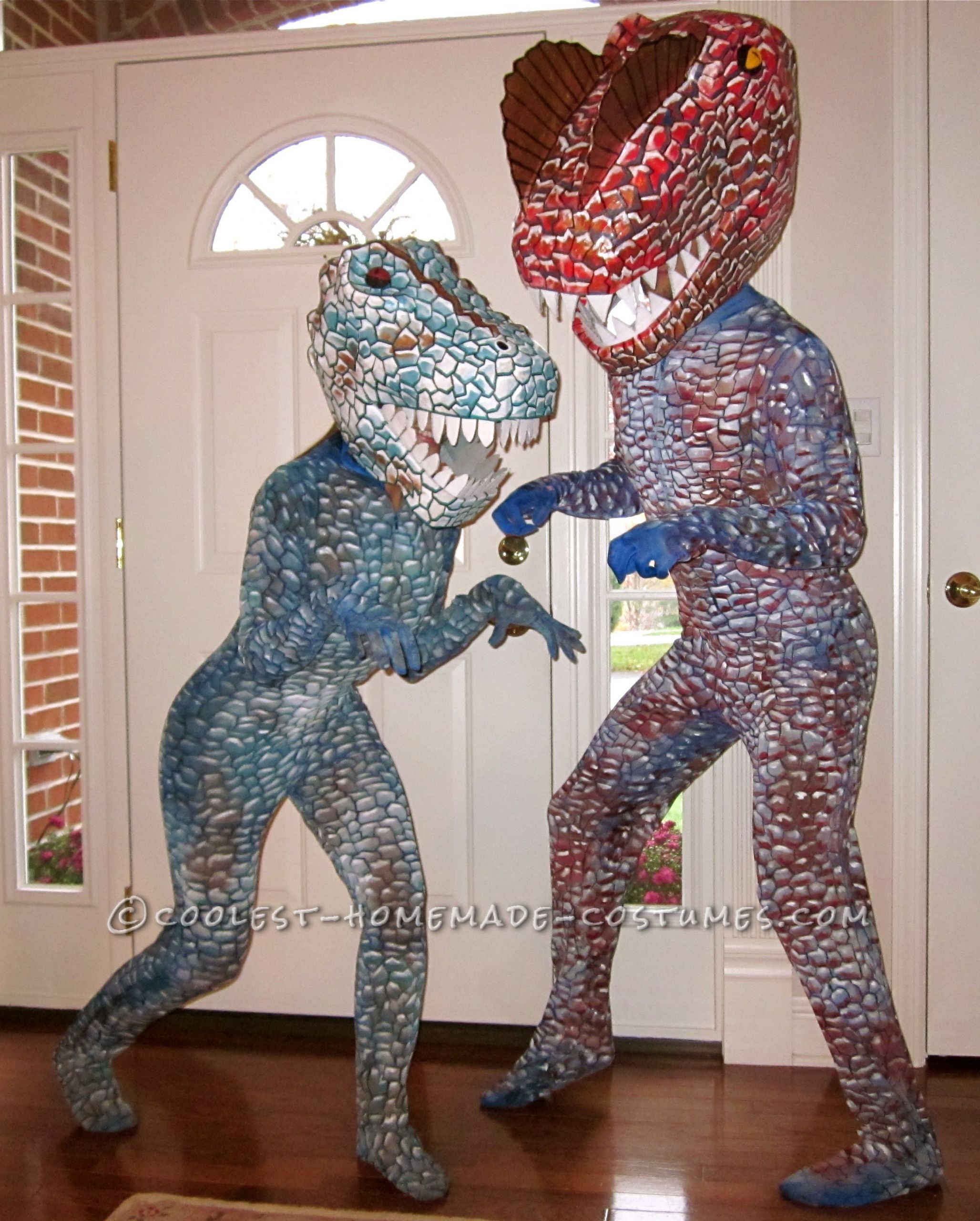 DIY Dinosaur Costumes For Adults
 Super Cool Homemade Dinosaur Couple Costume
