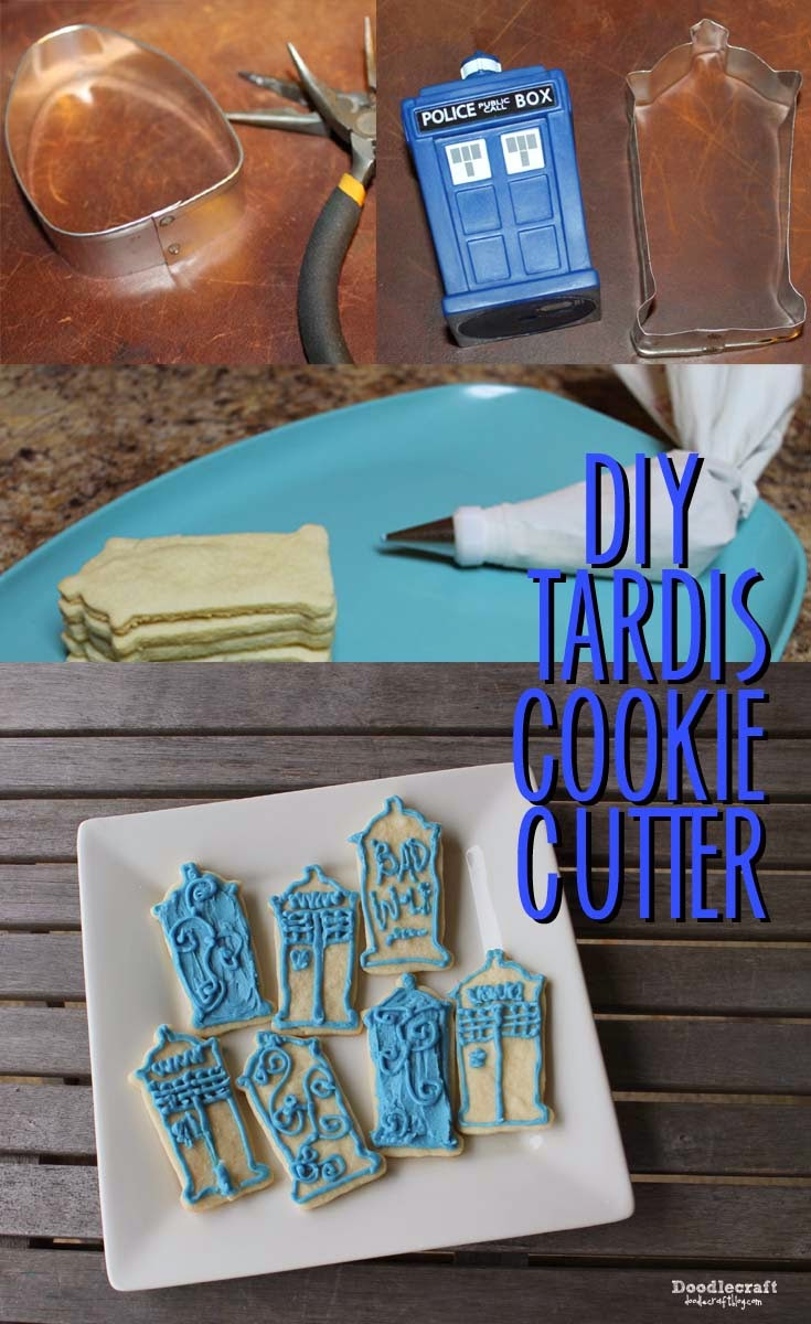 DIY Doctor Who Gifts
 Tardis Cookie Cutter DIY