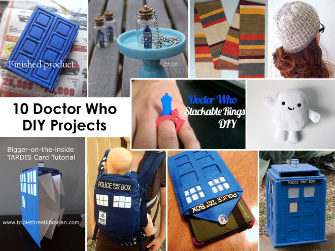 DIY Doctor Who Gifts
 10 Doctor Who DIY Craft Round Up whovian crafts