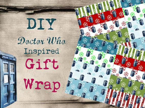 DIY Doctor Who Gifts
 Doctor Who Inspired DIY Geekery Christmas Gift Wrap 10