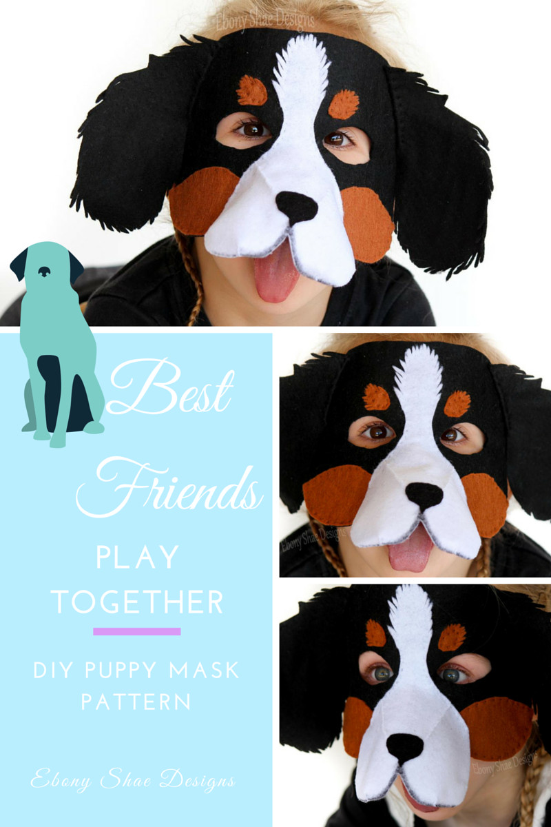 DIY Dog Costumes For Kids
 The cutest puppy mask pattern for Halloween or a kids