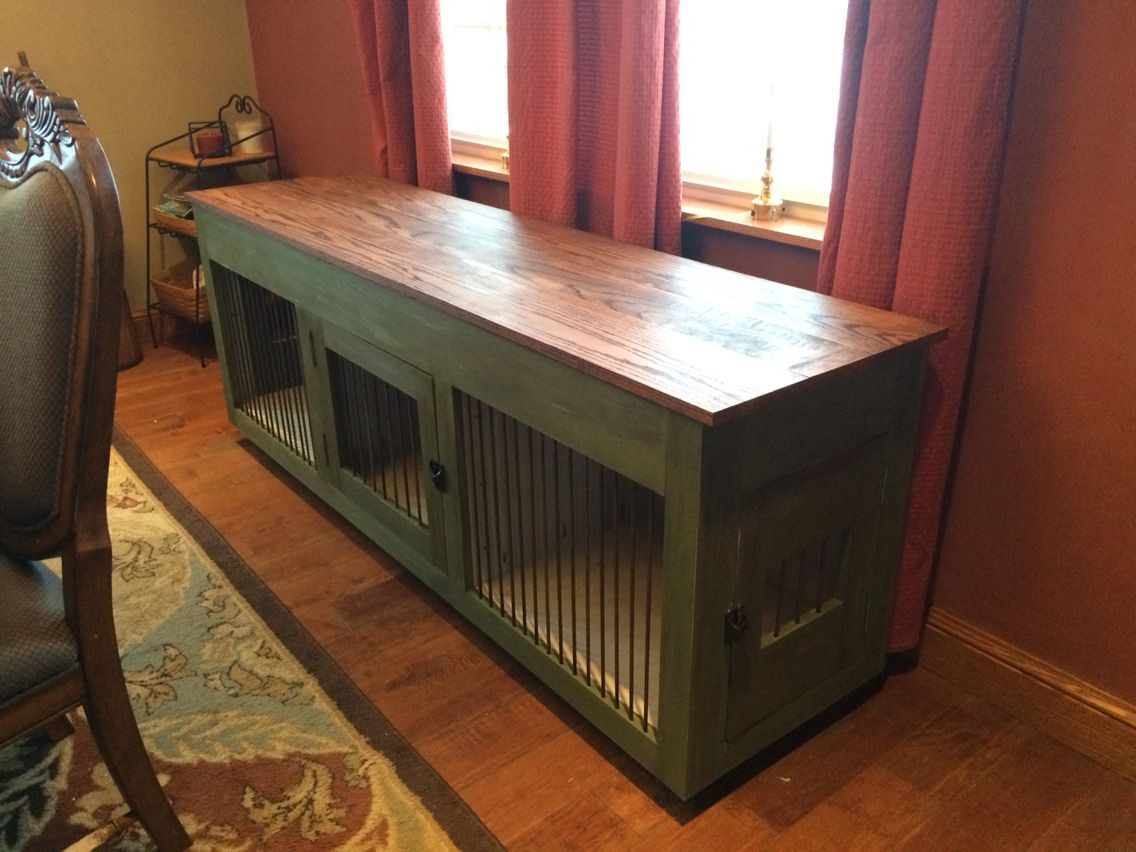 DIY Dog Crate Divider
 Dog crate console